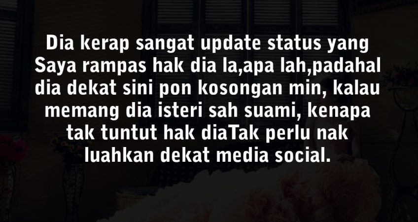 Kerap dia up status tentang anak derhaka dengan ibu bapa ...
